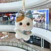 Bib, Little kitten, creative 4-inch plush pendant, claw machine, doll, key pendant, car schoolbag, hanging accessory, gift, cartoon transformation keychain, dress-up doll, hanging accessory, plush toy, cute wholesale Item Picture